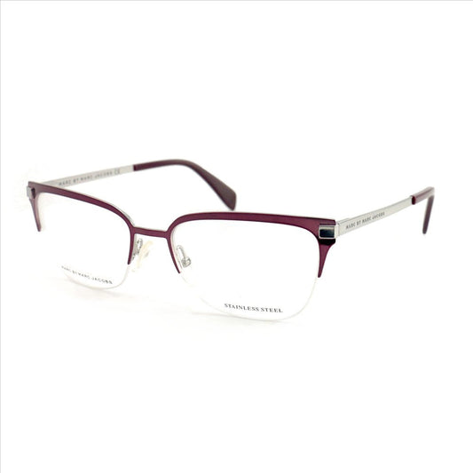 Marc Jacobs Womens Eyeglasses MMJ658 MV1 Shiny Red 50 17 135 Semi Rimless Square - megafashion11Monturas