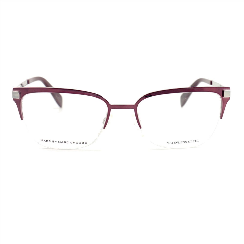 Marc Jacobs Womens Eyeglasses MMJ658 MV1 Shiny Red 50 17 135 Semi Rimless Square - megafashion11Monturas