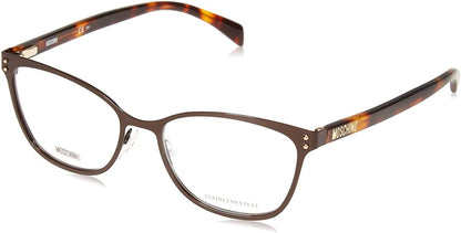 Men/Womens Metallic Frame Eyeglasses Moschino 511 09Q Brown 53 17 145 - megafashion11Monturas