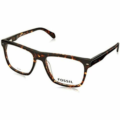 Men/Womens Square Frame Eyeglasses Fossil 7018 0086 Dark Havana 54 18 145 - megafashion11Monturas