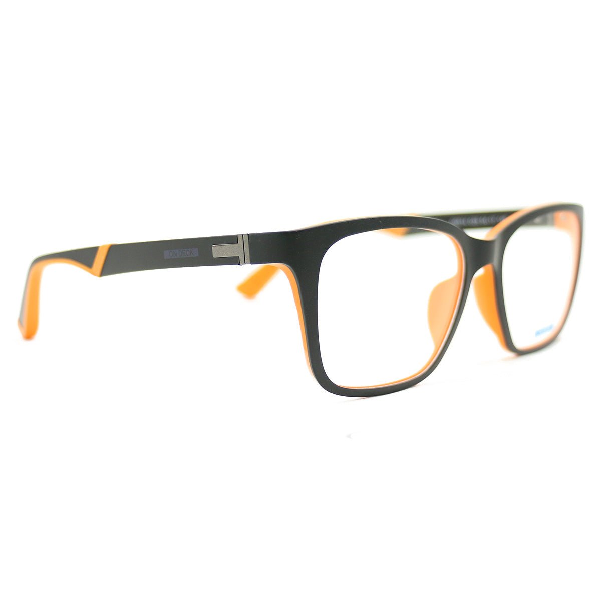 On Deck Men Eyeglasses OD014 Ultem Black/Orange 54 17 140 without case Oval - megafashion11Monturas