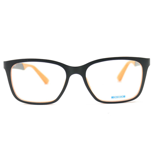 On Deck Men Eyeglasses OD014 Ultem Black/Orange 54 17 140 without case Oval - megafashion11Monturas