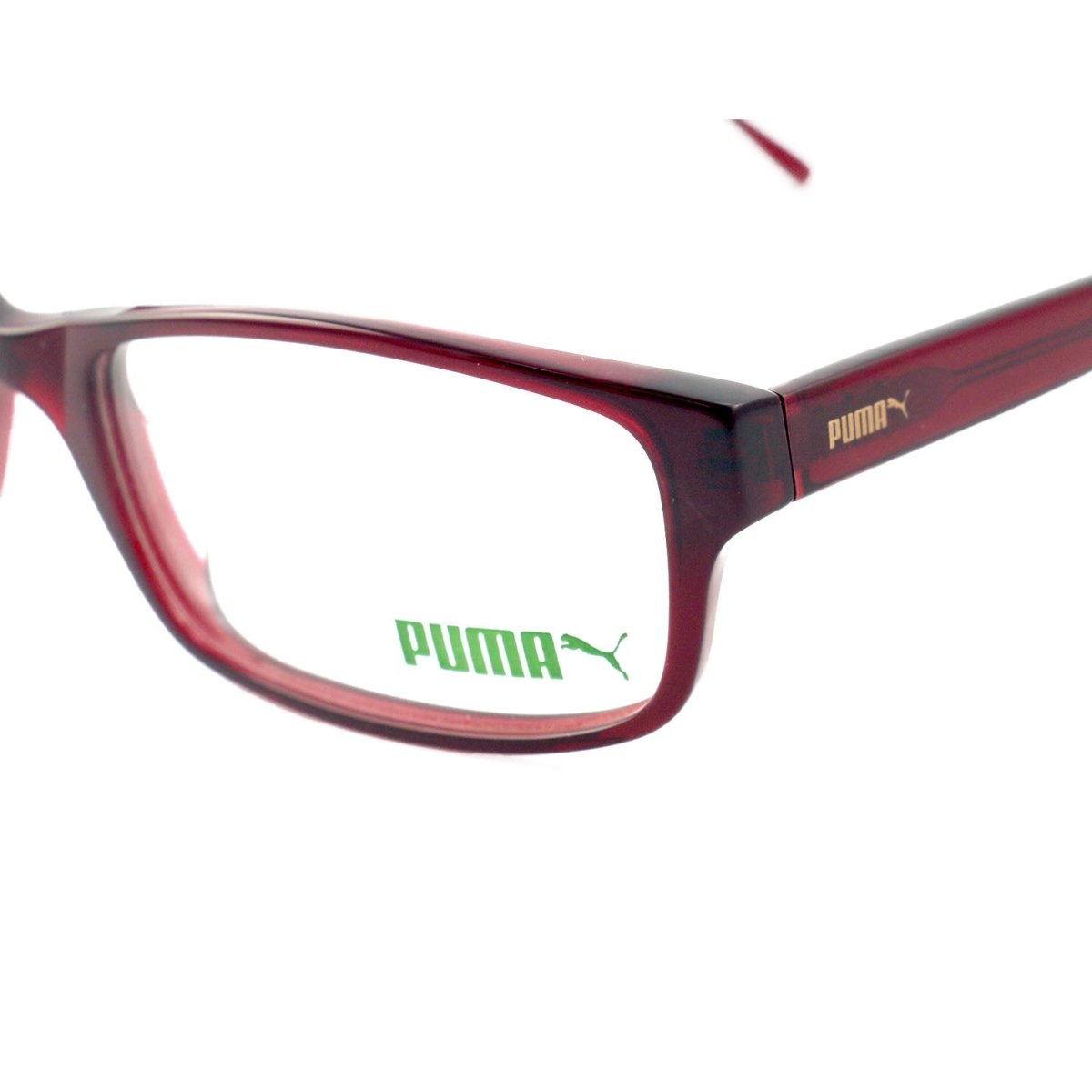 Puma Eyeglasses Womens Clear Red Frames Rectangle 54 19 140 PE0021O 003 - megafashion11Monturas