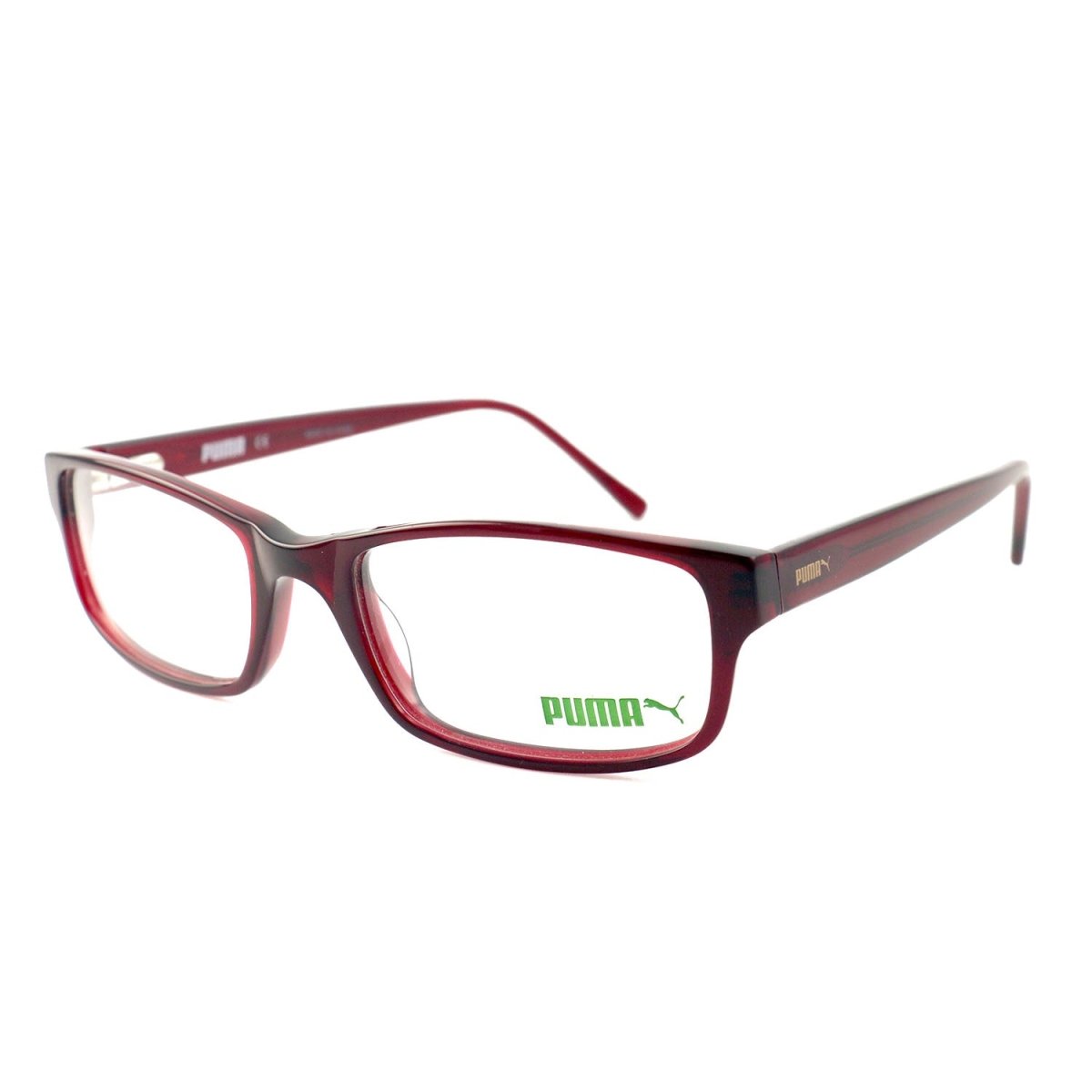 Puma Eyeglasses Womens Clear Red Frames Rectangle 54 19 140 PE0021O 003 - megafashion11Monturas
