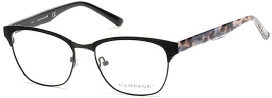 RAMPAGE Eyeglasses for Womens RA0206 002 Matte Black Cat Eye 51-16-135 - megafashion11Monturas