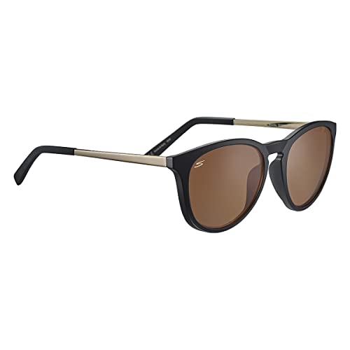 Serengeti Brawley Polarized Square Sunglasses, Matte Black, Medium - megafashion11Sunglasses