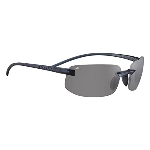 Serengeti Lupton Small Oval Sunglasses, Matte Crystal Black - megafashion11Sunglasses
