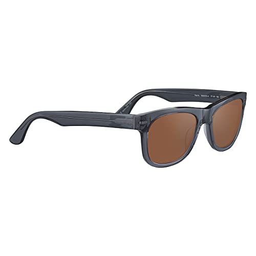 Serengeti Men's FOYT Large Polarized Square Sunglasses, Shiny Crystal Grey - megafashion11Sunglasses