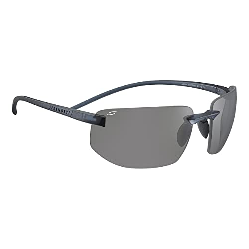 Serengeti Men's Lupton Oval Sunglasses, Matte Crystal Black, Medium - megafashion11Sunglasses