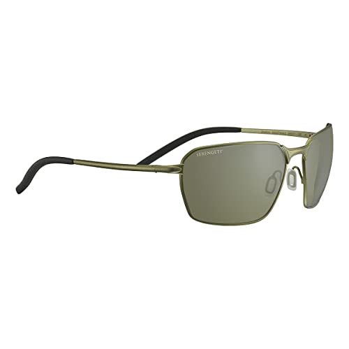 Serengeti Men's Shelton Polarized Oval Sunglasses, Matte Khaki, Large - megafashion11Sunglasses