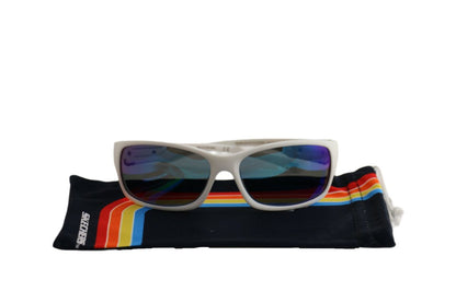 Skechers Sunglasses for Men SE5085S WHT2P Wrap White/Blue Mirrored Polarized 61 - megafashion11Sunglasses