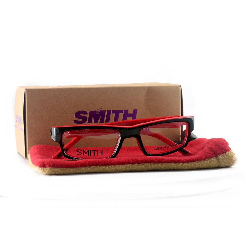 Smith Men's Eyeglasses Odyssey MV5 Black/Fire Red 53 19 140 Frames Rectangle - megafashion11Monturas