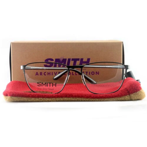 Smith Optics Men Eyeglasses Ralston V81 Dark Ruthenium 56 16 140 Stainless Steel - megafashion11Monturas