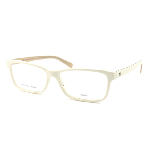 Tommy Hilfiger Womens Eyeglasses TH 1450 AZP Ivory Beige 54 14 140 Rectangle - megafashion11Monturas