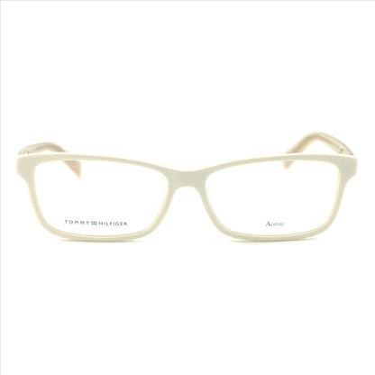 Tommy Hilfiger Womens Eyeglasses TH 1450 AZP Ivory Beige 54 14 140 Rectangle - megafashion11Monturas