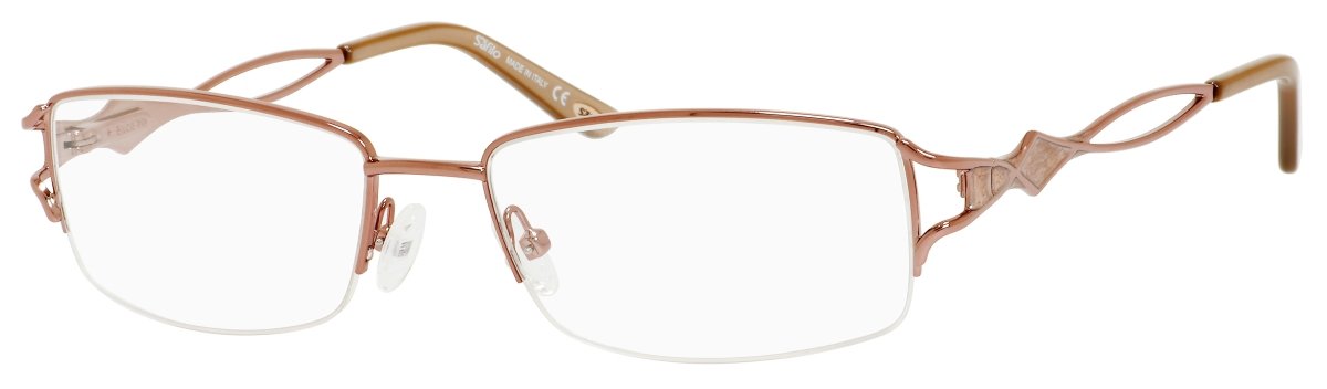 Womens Eyeglasses Frames Rectangular Made in Italy by Emozioni Coral 53 18 130 - megafashion11Monturas