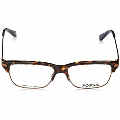 Womens Rectangular Frame Fossil 6056 0OIS Matte Brown Havana Eyeglasses 53 16 145 - megafashion11Monturas