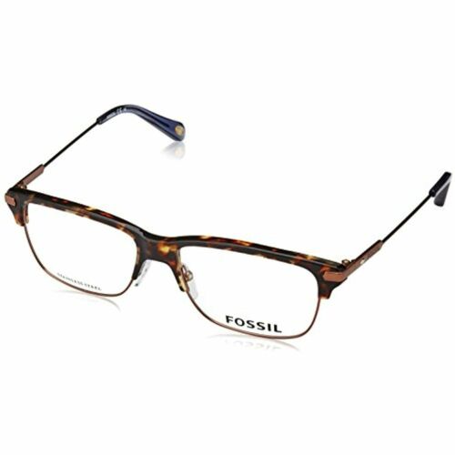 Womens Rectangular Frame Fossil 6056 0OIS Matte Brown Havana Eyeglasses 53 16 145 - megafashion11Monturas