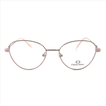 WomensClear Eyeglasses Frames Pink Frames Oval 52 18 140 by Charles Delon Oval - megafashion11Monturas