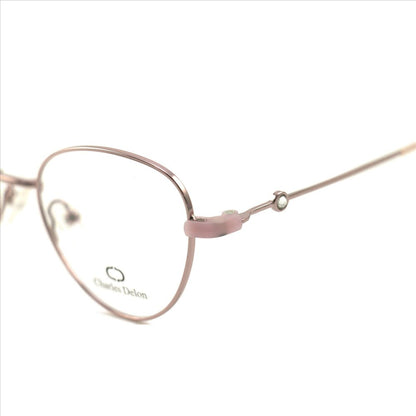 WomensClear Eyeglasses Frames Pink Frames Oval 52 18 140 by Charles Delon Oval - megafashion11Monturas