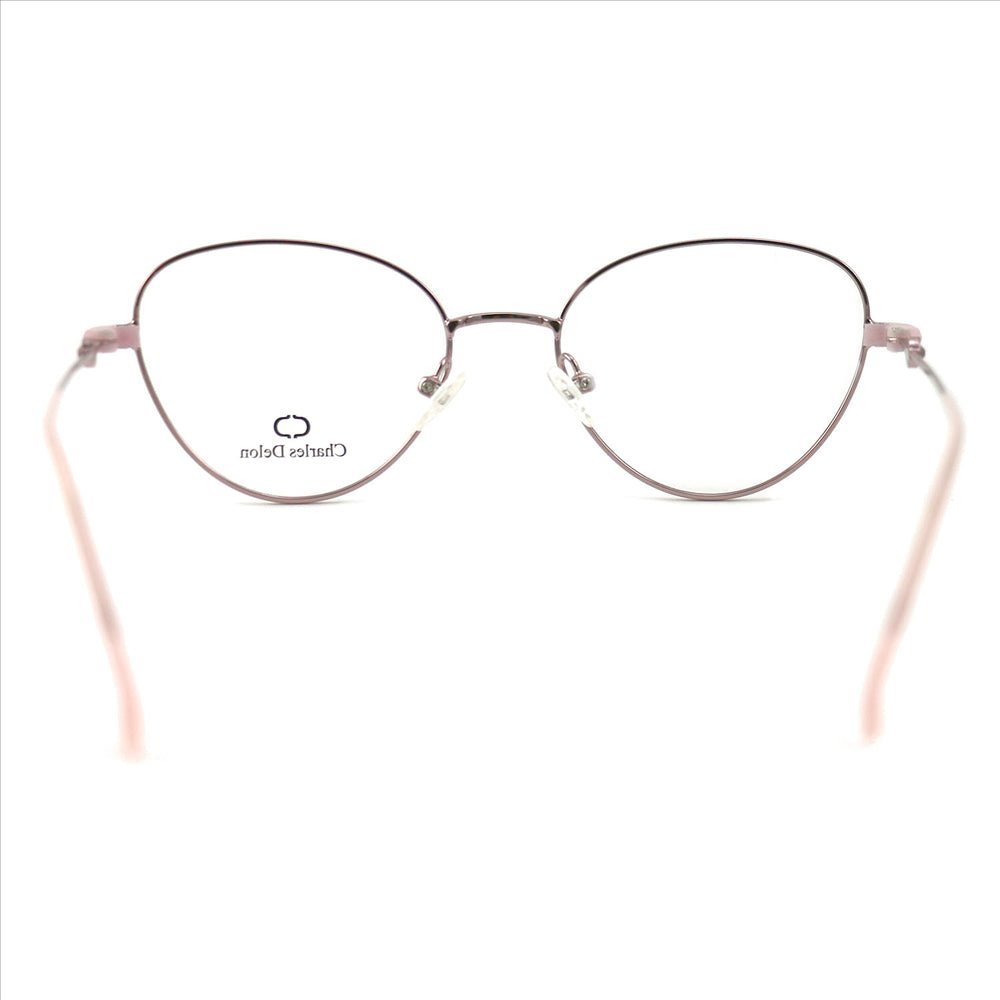 WomensClear Eyeglasses Frames Pink Frames Oval 52 18 140 by Charles Delon Oval - megafashion11Monturas
